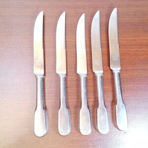 Vtg Hoffritz Sheffield England Pistol Grip Steak Knives Set of 5 Stainless Steel